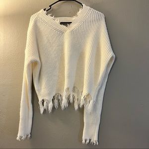 Fringed sweater